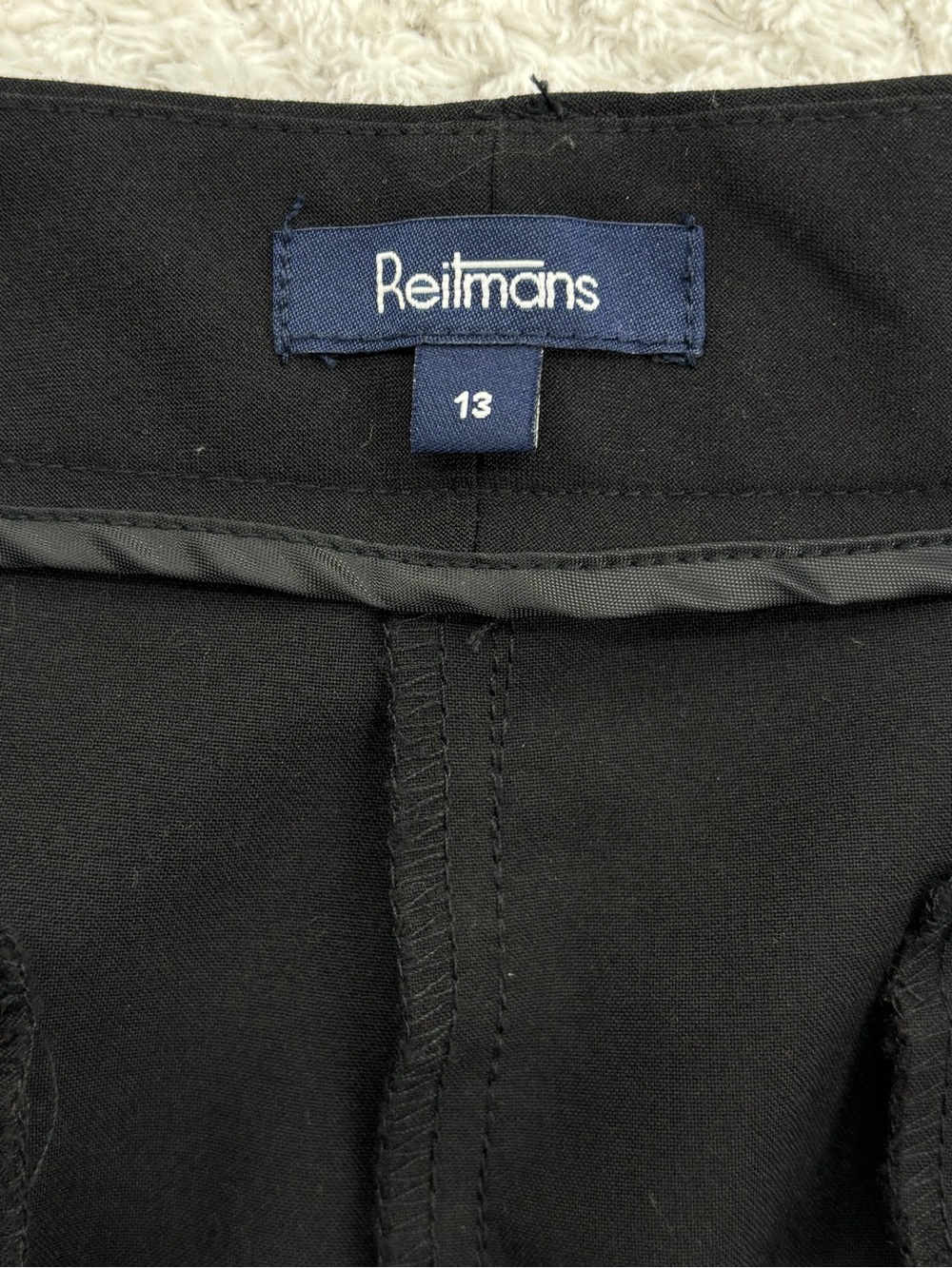 Reitmans Women’s Black Work Pants Size 13 Ankle Slit Trousers - Picture 9 of 11